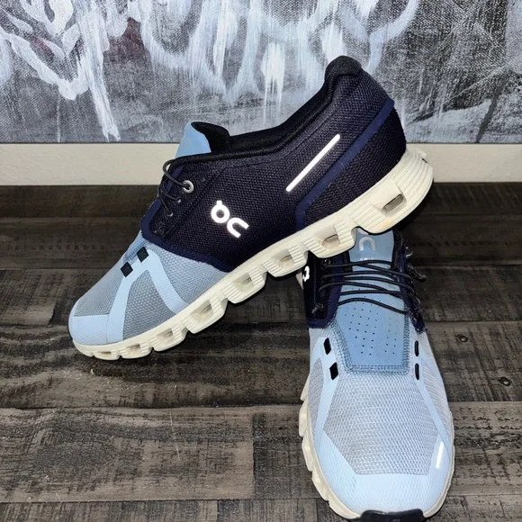 On Cloud 5 Midnight Chambray sneakers Men's SZ10.5 - Picture 5 of 14